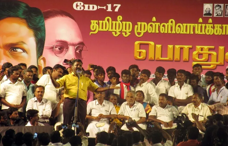 thiruma on stage
